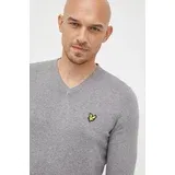 Lyle & Scott Pulover s primesjo volne moški, siva barva,