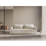 Cosmopolitan Design Bež žametna raztegljiva sedežna garnitura s prostorom za shranjevanje 238 cm Belfast – | Shoptok.si