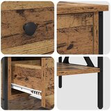 Noćni ormarić s ladicama Staro drvo 40 x 42 x 45 cm | shoptok.hr