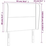  Uzglavlje s ušima tamnozeleno 93x23x118/128 cm baršunasto | shoptok.hr