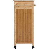  Kuhinjska Kolica s Kotačima Prirodna 90,5 x 36 x 86,5 cm Bambus | shoptok.hr