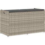  Vanjska klupa za odlaganje s jastukom svijetlo siva 100 cm | shoptok.hr