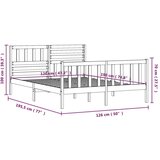  Posteljni okvir bel iz trdnega lesa 120x190 cm 4FT, (20643289) | Shoptok.si