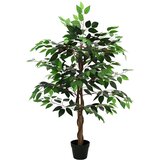  Umjetna ficus biljka Zelena 90 x 16 x 110 cm Tkanina i drvo | shoptok.hr