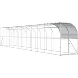  Kavez za piletinu uz zid Srebrna 1200 x 150 x 215 cm | shoptok.hr