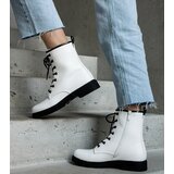 Gemre White insulated eco-leather worker ankle boots Veri | Shoptok.si