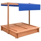 vidaXL Pješčanik od jelovine s krovom 112 x 112 x 112 cm | shoptok.hr