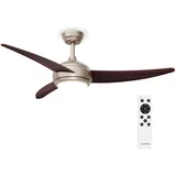 El Paso stropni ventilator z lučjo | 132 cm | 35 W | Tiho delovanje | Les