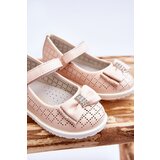 VINCEZA Children's Ballerinas With Velcro Bow Pink Halle | Shoptok.si