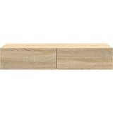 vidaXL Stenska polica s predali sonoma hrast 100x36x19 cm inž. les | Shoptok.si