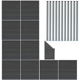 Monster Kompozitne ograjne plošče, kotni kos in LED stebrički 1,8 m x 18 m - sivi, (5000159822) | Shoptok.si