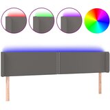  LED uzglavlje sivo 203x16x78/88 cm od umjetne kože | shoptok.hr