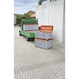 Cemo Univerzalna škatla iz polietilena, prostornina 250 l, nosilnost 200 kg, siva / oranžna | Shoptok.si