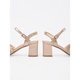GOODIN Golden shiny heeled sandals | shoptok.hr