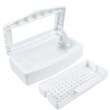 Generic Orodje za nail art, Plastic Clean Sterilizator Box Organizator za shranjevanje Za Nohte, Pinceta, Frizerski salon, Spa, (21126206)