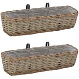 Balkonska sadilica od pruća s PE oblogom 2 kom 60 cm | shoptok.hr