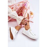 EVENTO Women's Classic Sneakers White And Gold Ecoma | Shoptok.si