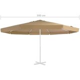  Nadomestna tkanina za zunanji senčnik taupe 500 cm, (21049464) | Shoptok.si