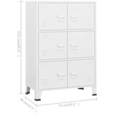  Industrijski sanduk za pohranu bijeli 75 x 40 x 115 cm metalni | shoptok.hr