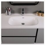 Hanah home Kupatilski ormarić sa umivaonikom i ogledalom (2 komada) Linear Light Grey | Eponuda.com