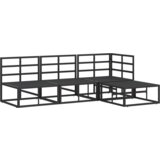vidaXL Sjedeća garnitura za vrt 4 pcs Crna 211.5 x 141.5 x 71 cm | shoptok.hr