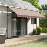vidaXL Nadomestna tkanina za tendo volančki rjave črte 4 m | Shoptok.si