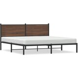 vidaXL Metalni okvir kreveta bez madraca smeđa boja hrasta 160x200 cm Cijene