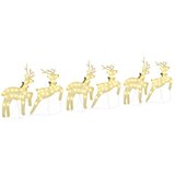 vidaXL LED irvasi 6 pcs Zlatno 45 x 19 x 65 cm tkanina | shoptok.hr