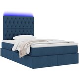  LED krevet za pohranu s madracem Plava 120 x 190 cm Tkanina | shoptok.hr