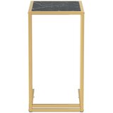  Bočni stolić za računalo crni mramor 50x35x65 cm kaljeno staklo | shoptok.hr