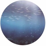  Okrugla fototapeta - Fish in the depths 230x230 | shoptok.hr