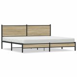 Maison Chic Kovinski Posteljni okvir - Dvoposteljna postelja - Zakonska postelja brez vzmetnice sonoma hrast 193x203 cm, (21695245) | Shoptok.si