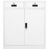 Furnova Pisarniška omara bela 90x40x102 cm jeklo, (21919708) | Shoptok.si