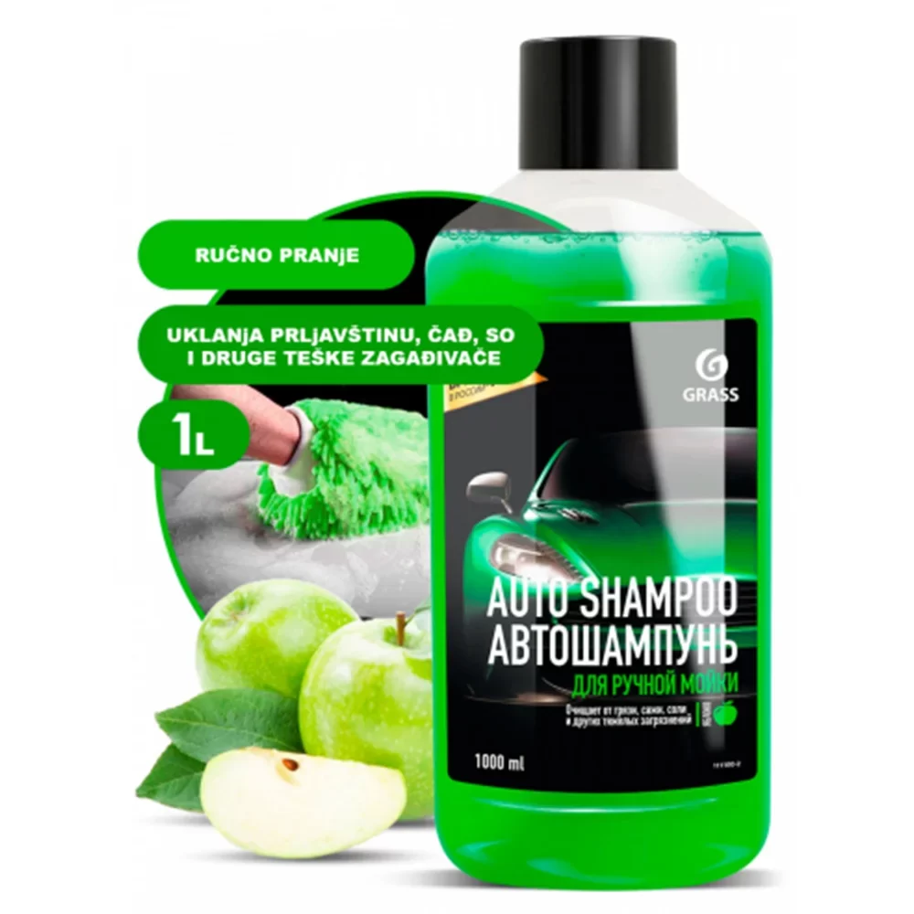 auto shampoo – blagi šampon za ručno pranje automobila 1l apple