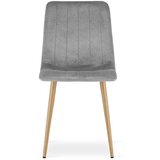 Lava stolica - svijetlo sivi baršun / noge u boji drveta x 1 | shoptok.hr