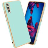  Ohišje, združljiv s Huawei v sijajni metini zeleni barvi - Zlato - zaščitni pokrov iz fleksibilnega silikona TPU in z zaščito pred kamero, (20603045) | Shoptok.si
