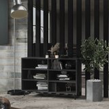 vidaXL Komoda visok sijaj siva 103,5x35x70 cm iverna plošča, (20656210) | Shoptok.si