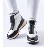 Gemre White insulated snow boots with a zipper Ritter | ePonuda.com