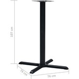 vidaXL Noga za bistro stol crna 76 x 76 x 107 cm od lijevanog željeza | shoptok.hr