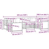  Set vanjskih sofa 6 kom. Prirodna i bež Čvrsto drvo akacije | shoptok.hr