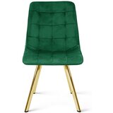  Okretna stolica CIEZA 360, zeleni baršun, zlatne metalne noge, set 3 kom | shoptok.hr