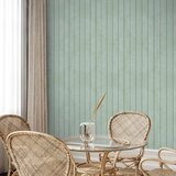  Tapeta - Delicate Wood - Vertical stripes in a pastel green shade. 50x1000 Vodootporna | shoptok.hr