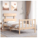 vidaXL Okvir kreveta s uzglavljem 2FT6 mali jednokrevetni masivno drvo | shoptok.hr