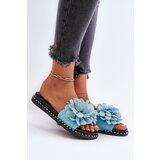 Boto FK1 Women's Sandals Decorated with Flowers Black Cellanen | Shoptok.si