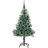 vidaXL Umjetno Božićno Drvo s Snježnim Flokom i LED Svjetlom 150 cm | shoptok.hr