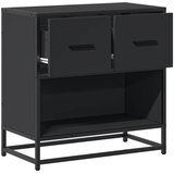  Noćni ormarić crni 60x31x60 cm Konstruirano drvo i metal | Eponuda.com