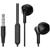 XO WOW, Žične slušalke 1,2 m Jack 3,5 mm gumb z mikrofonom, Črna, (5000231627) | Shoptok.si