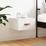 vidaXL Stenska nočna omarica bela 35x35x20 cm | Shoptok.si