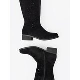 SEASTAR Suede black knee-high boots | ePonuda.com
