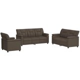  Set sofe 3 pcs Siva Umjetna koža - Siva 1-sjedalna + 2-sjedalna (140 cm) + 3-sjedalna | shoptok.hr
